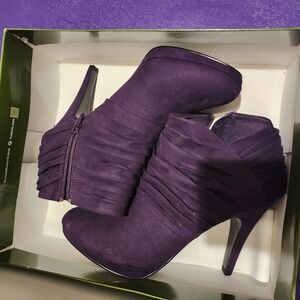 Coach and Four Purple Ankle Booties with Heel